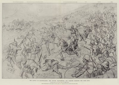 The Battle of Elandslaagte, the Devons, Manchesters, and Gordons Charging the Boer Guns by Melton Prior